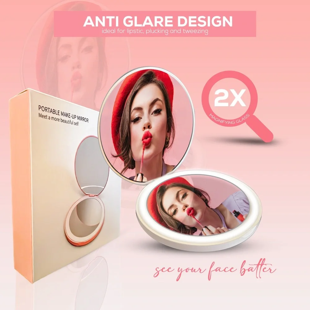 LED compact mirror - Picture 1 of 5